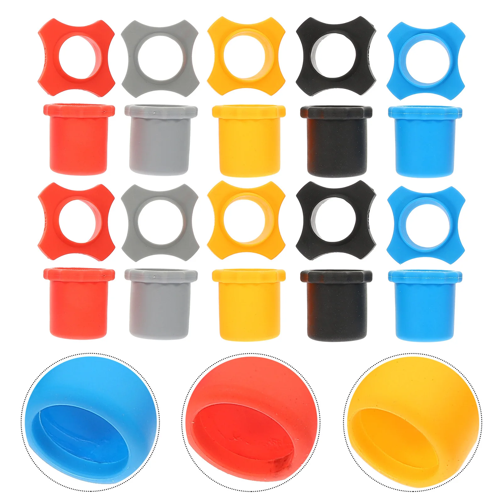 

10 Sets Anti-slip Ring Protective Cover Handheld Mic Microphone Rubber Sleeve Elastic Circle