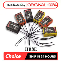 HelloRadio HR8E ELRS 2.4G 9CH PWM Low-Latency Long-Range Receiver for Fixed Wing RC Aircraft Model Drone Airplane Parts