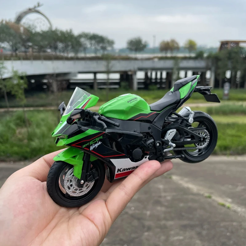 

WELLY WILLY 1:12 Kawasaki Ninja 2021Ninja ZX-10R Моделирование тяжелой машины из сплава Модель мотоцикла