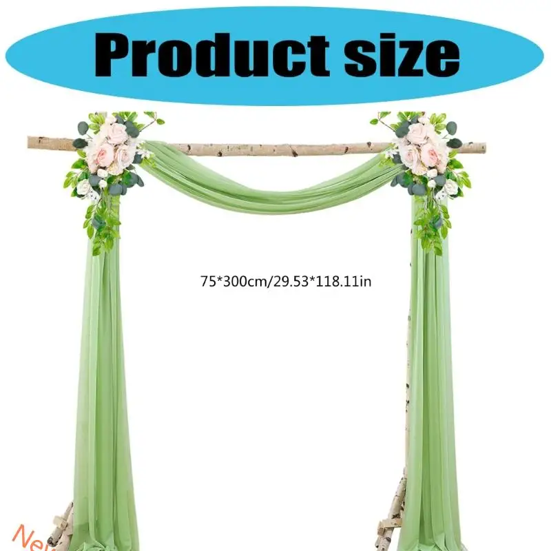 Romance Pearls Arch Backdrop Wedding Event Decoration Arch Curtain for Indoor Outdoor Use Flowers Not Included