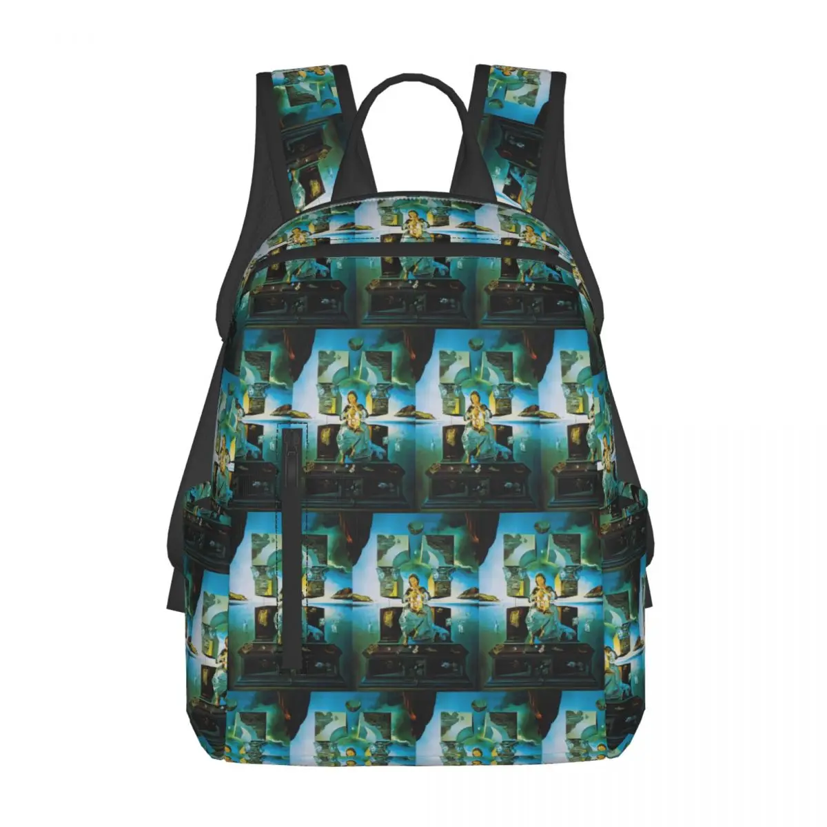 Salvador Dali Gala Paint Backpack Daypack Large Capacity Children BookBag School Bag Shoulder Bags for Men Women