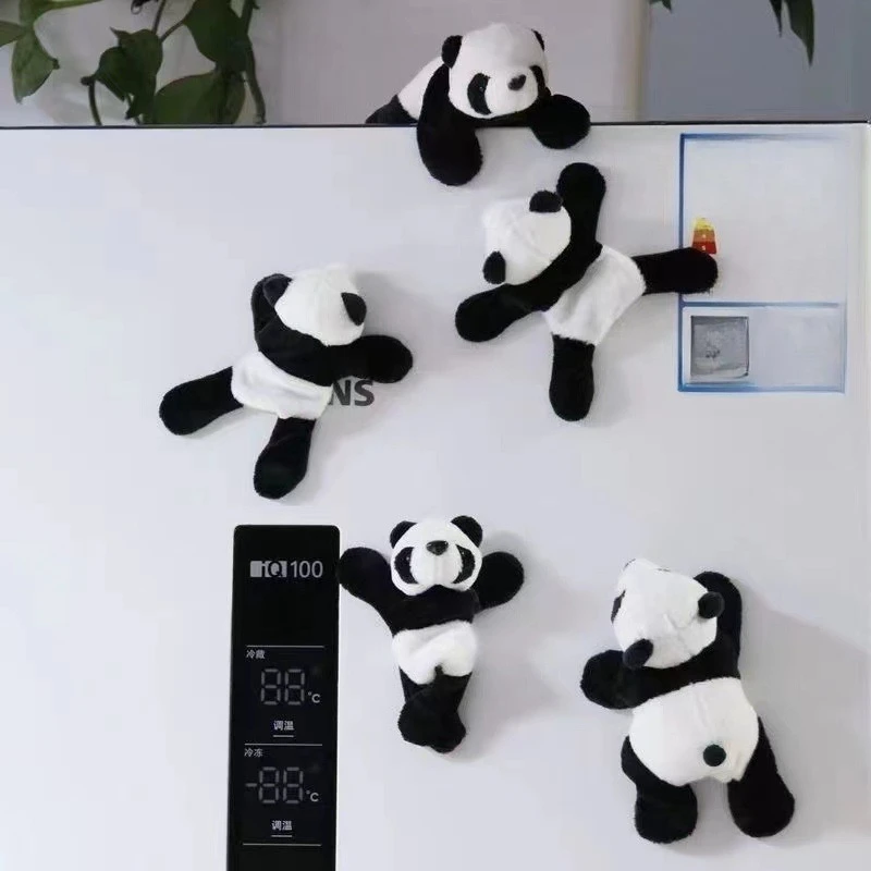 Magnet Refrigerator Fridge Sticker Lovely Simulation Plush Panda Festival Gifts Sticker Suitable Tourism Suitcase Souvenir Tags