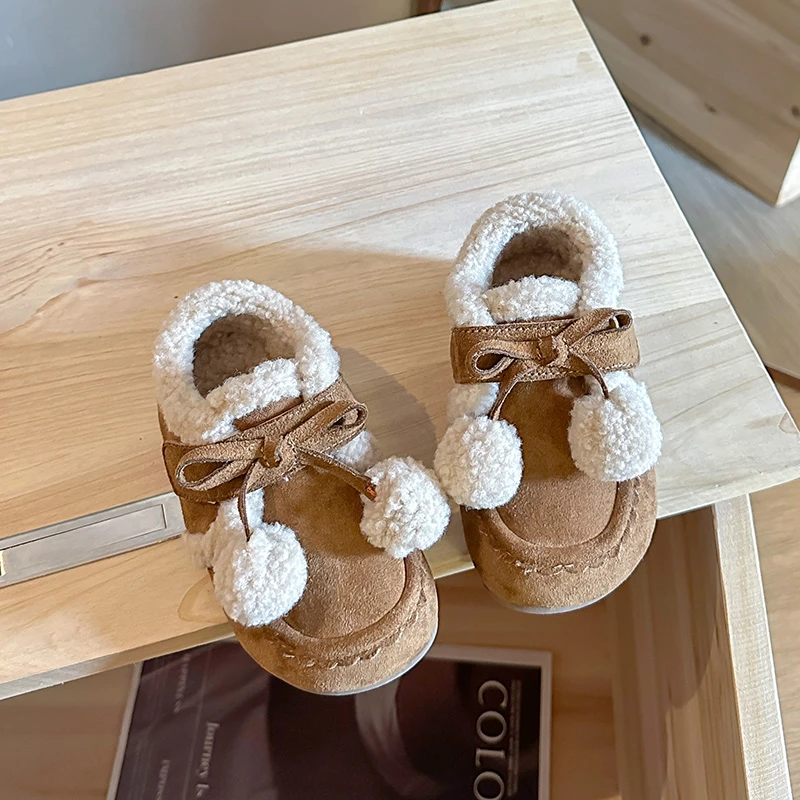 أطفال الأميرة أحذية مع Bowknots لطيف الفتيات حذاء كاجوال الحلو أنيقة 2025 الخريف جديد الأطفال حذاء مسطح لينة أسفل الراحة