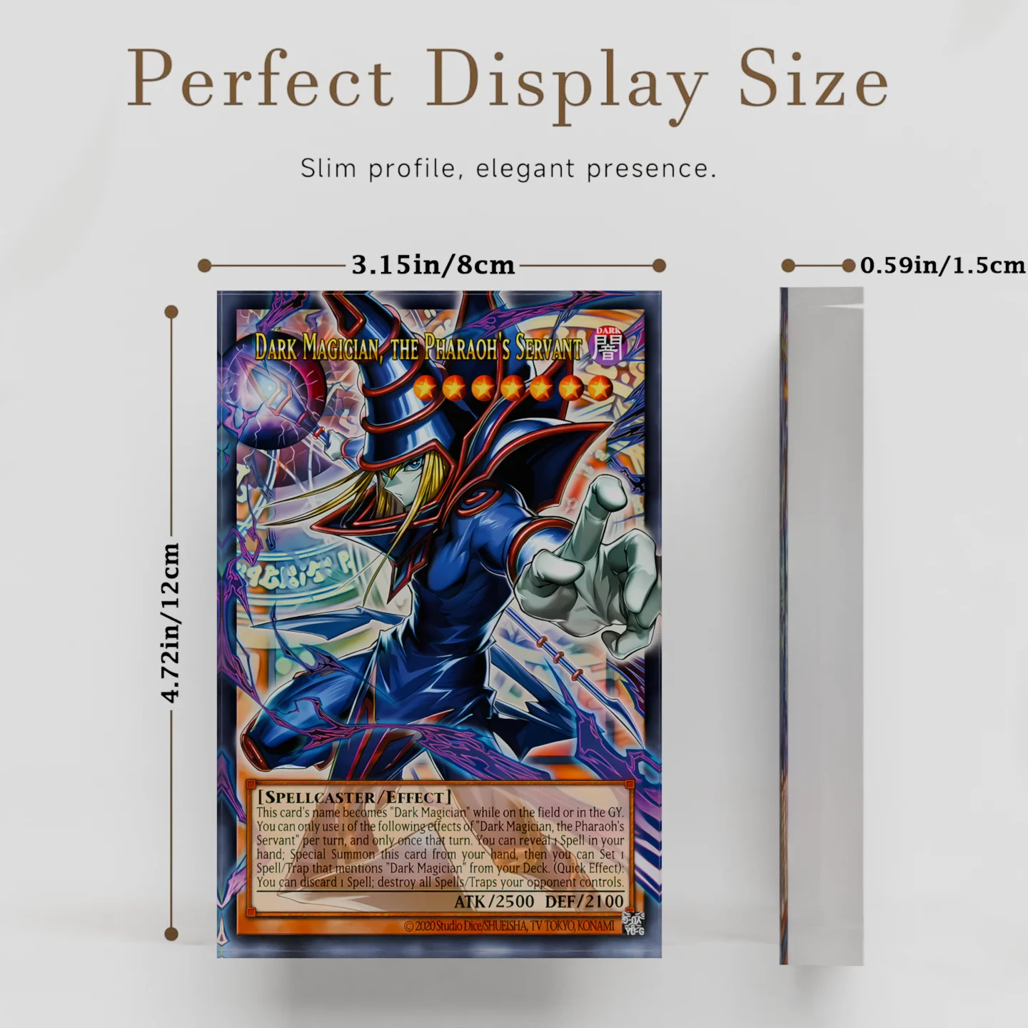 Yu-Gi-Oh YGO Dark Magician the Pharaoh's Servant Clear Acrylic Block Anime Goods Desktop Ornament Anime Desk Decor Gift