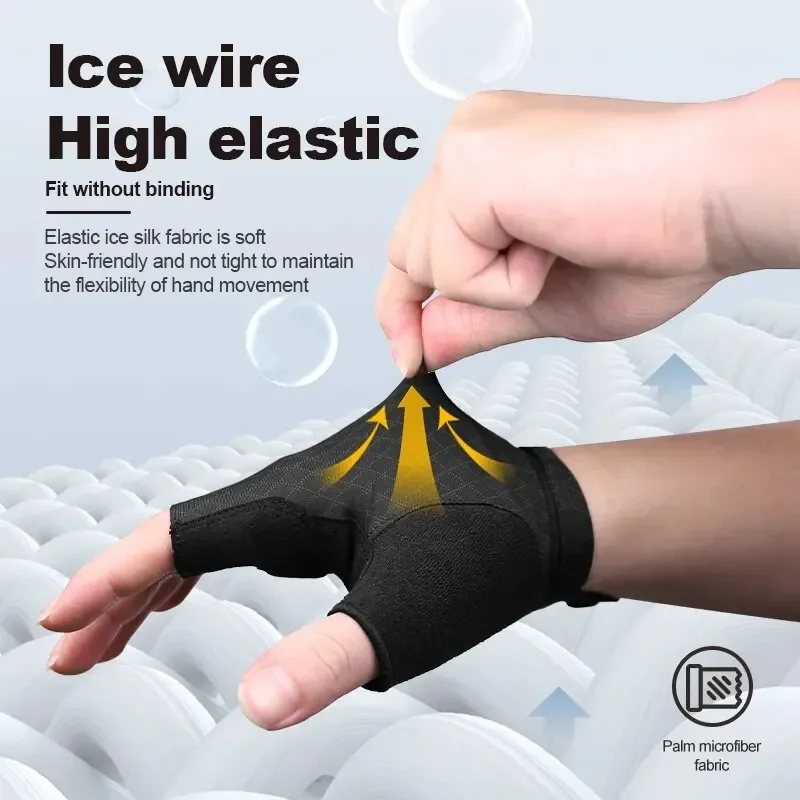 Rękawiczki rowerowe X-TIGER Half Finger Odporne na wstrząsy Odporne na zużycie Oddychające Rękawiczki rowerowe MTB Road Mężczyźni Kobiety Sprzęt rowerowy sportowy — zdjęcie 6
