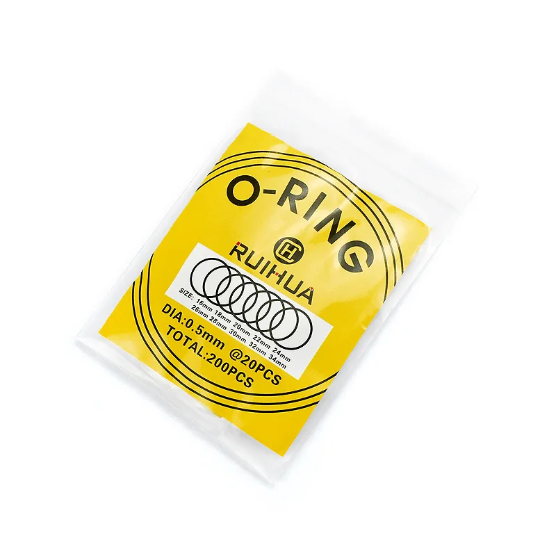 200Pcs Watch O-Ring Waterproof Rubber Gasket 0.5mm 0.6mm 0.7mm Watch Back Cover Sealing Washer Ring Assortment For Watchmaker