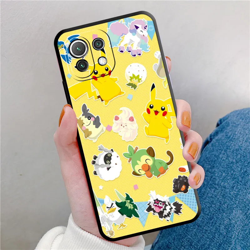 Custodia per Xiaomi Mi Poco X3 NFC 11 Lite 11T Pro F5 10T 12 X4 F1 13 F3 12T M5 M4 M3 copertura del telefono TPU Funda Pikachu Pokemon Cartoon