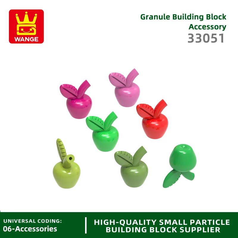 20 Pcs/lot 33051 Apple Food Building Block Moc Color Plant Accessories Compatible with Brick DIY Children's Toy Assembly Gift