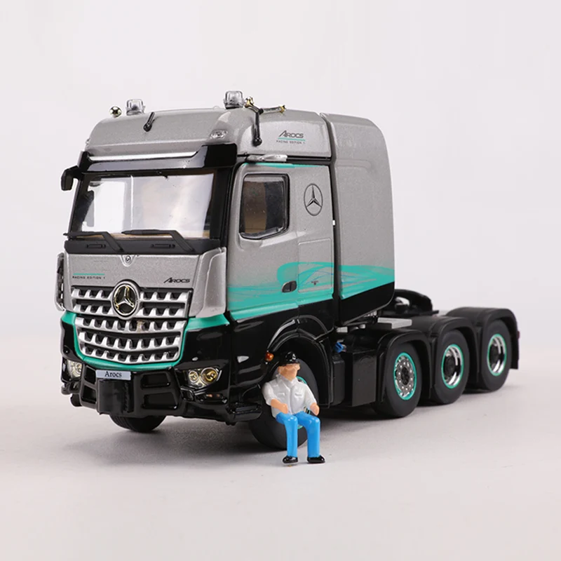 1:50 Actros 1  Trailer Head Balck Edition Simulation Alloy Die-casting Engineering Vehicle Model Collection