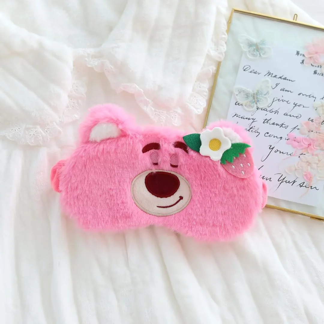 Masque pour les yeux en peluche Lilo et Stitch, 28cm, personnage de dessin animé Disney, accessoires extraterrestres, masque pour les yeux de protection solaire pour enfants, dessin animé Kawaii