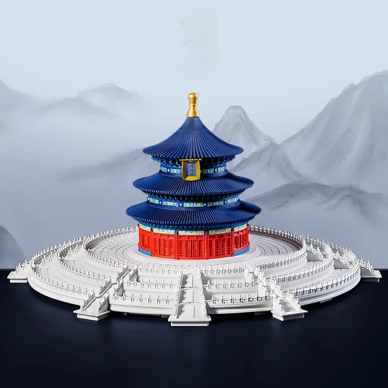 

Forbidden City boy assembled toy thousand-year mortise and tenon structure corner building ancient building