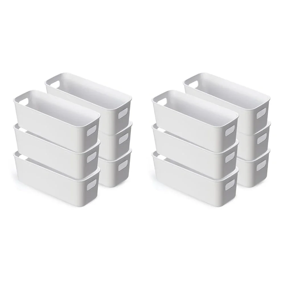 Multi-Purpose Boxes Stackable Storage Boxes Organizational Solutions 24 X 18 X 9 Cm Compact Storage Solution Office Storage