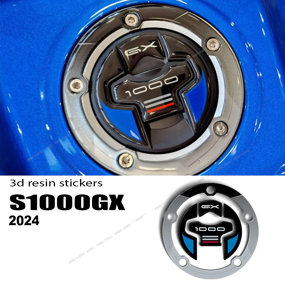 For GSX-S1000GX GSX S 1000 GX 2024 Motorcycle Accessories 3D Epoxy Fuel Cap Sticker Protection Kit