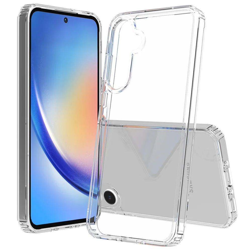 Acrylic Case for Samsung Galaxy A35 Clear Silicone Protection Hard Phone Cover SamsungGalaxyA35 SM-A356E/DS SM-A356B/DS Coque