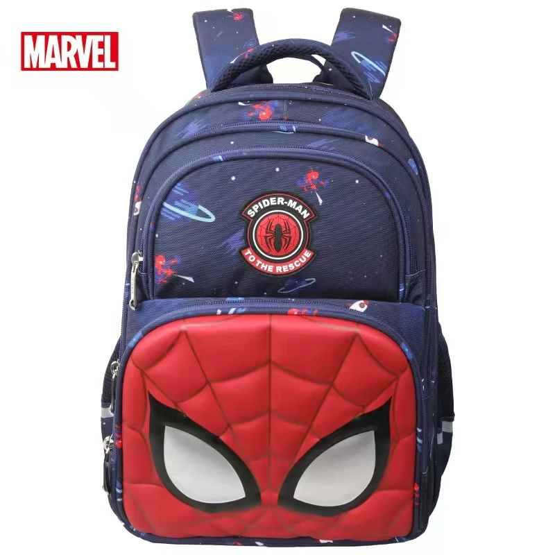 Disney New School Bags For Boys Grade 1-3 Spider Man Primary Student Shoulder Orthopedic Backpack Large Capacity Light Mochilas