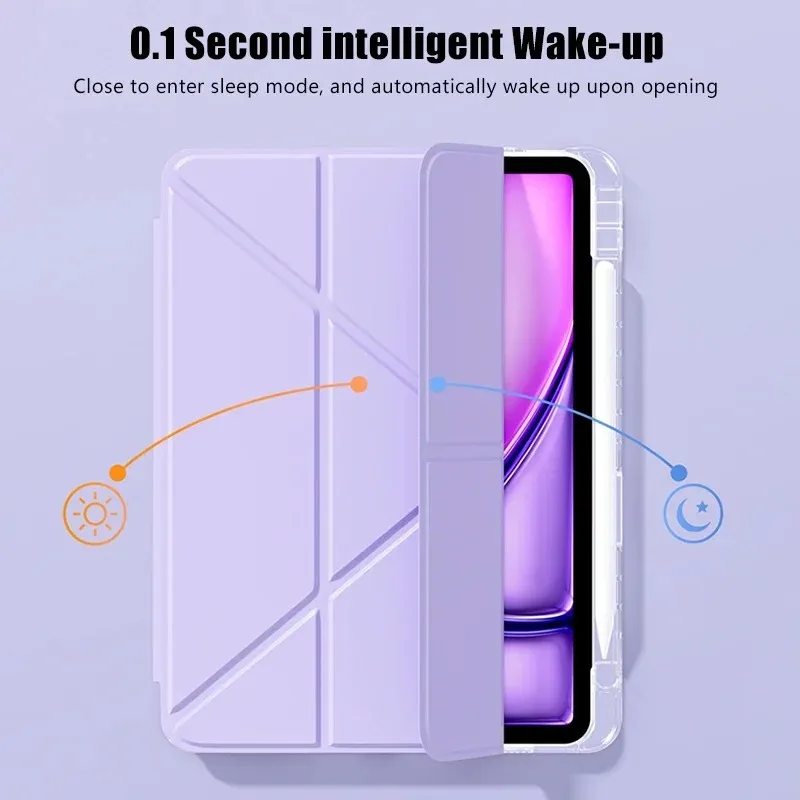 حافظة Y-Fold أكريليك عالية الدقة لجهاز iPad A16 Pro الجديد 6th M5 2025 Mini 7 Air 13 11 M3 M2 M4 12.9 "9 8 7 6 5 4 10 11th Generation Funda