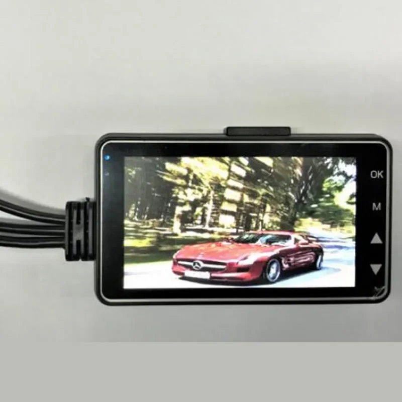 Pantalla LCD de 3,0 pulgadas para motocicleta, grabadora de vídeo impermeable IP68, caja negra, doble lente, DVR, 30FPS, MT80