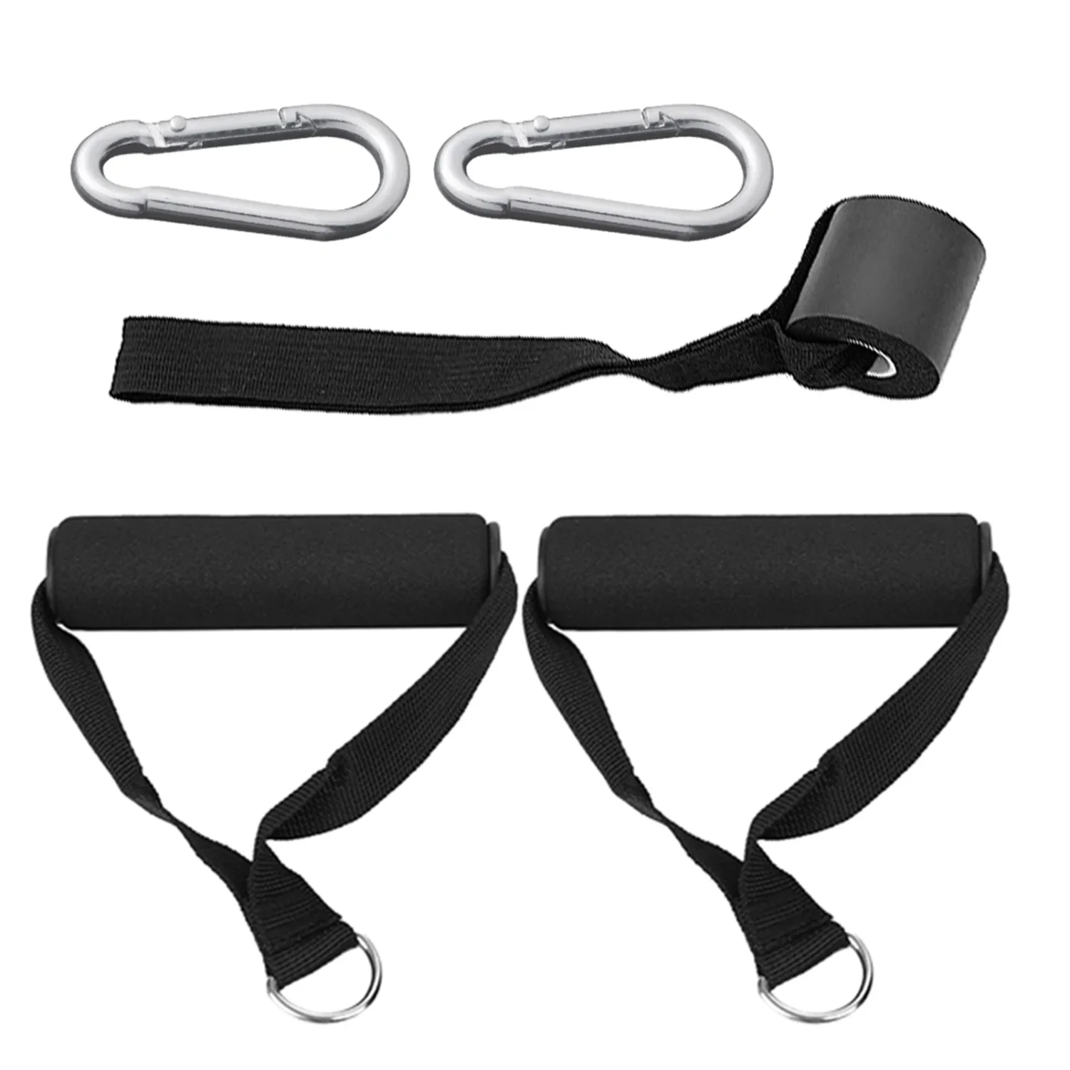 5pcs Exercise Set Workout Handles Door Anchor Carabiner   Exercise Resistance Bands Cable Machines Summer jersey cycling Spexcel