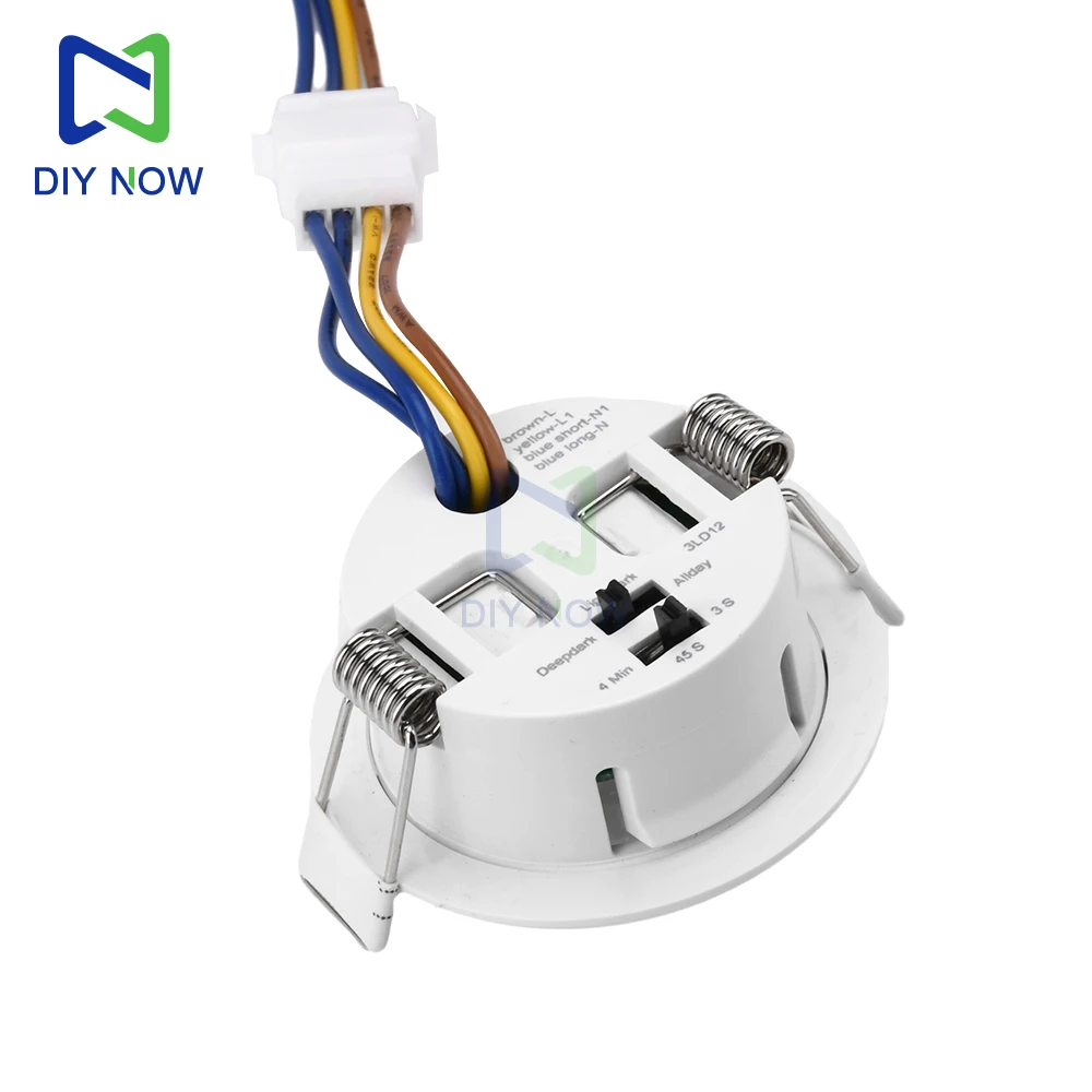 AC 220V infrared human body induction switch adjustable time delay LED downlight ceiling light human body induction switch