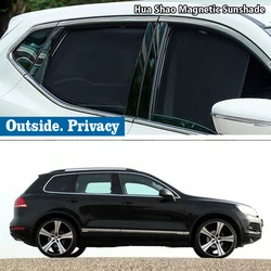 Magnetic Car Sunshade Shield Front Windshield Frame Curtain Sun Shade Accessories For Volkswagen VW Touareg 7P Mk2 2011 ~ 2018