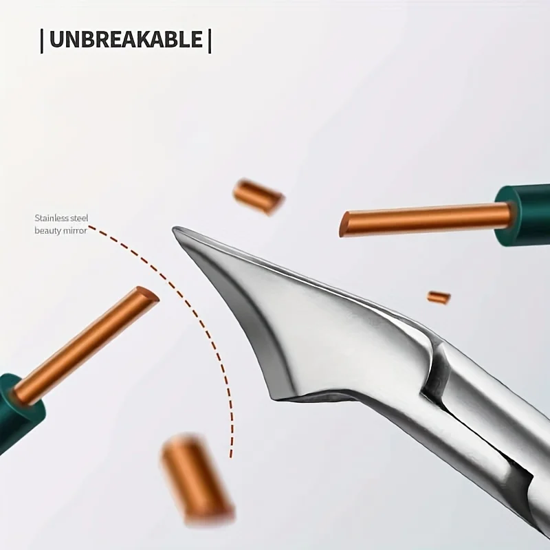 Stainless Steel Toenail Clippers with Eagle Beak Design | Precision Trimming for Ingrown & Thick Nails, Includes Tweezers, Odor- view 6