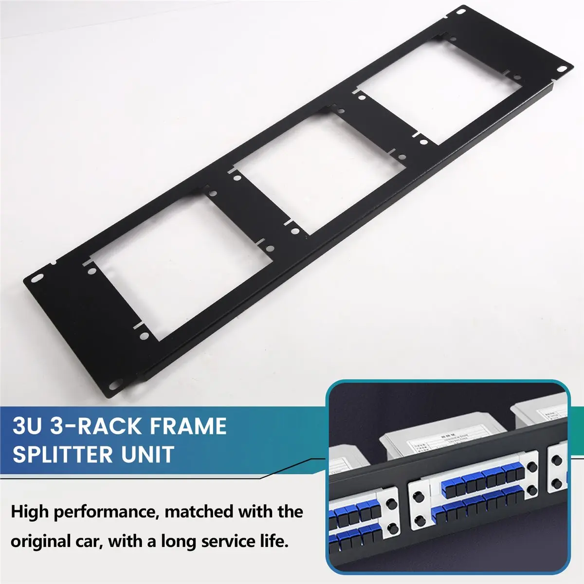 3U 3-Bit Rack-Mount Splitter Frame 3U Optical Splitter Frame for 19-Inch Rack-Mount Optical Splitter Cabinet