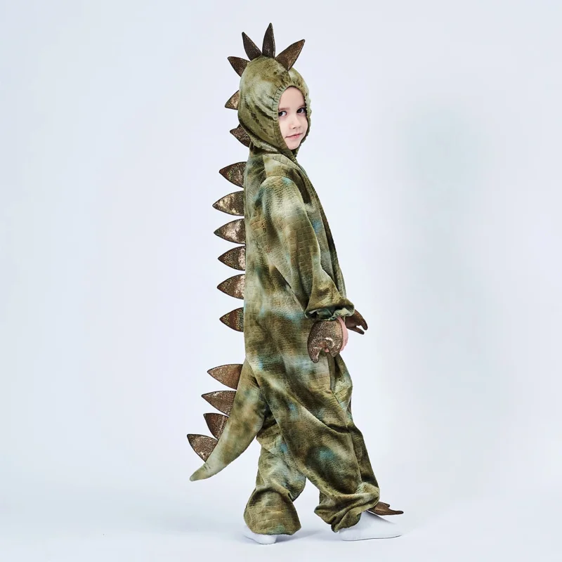 Dinossauro T-Rex Cosplay para crianças, Festa de Halloween, Fantasia Dress Up Hoodie, Macacão para meninos, Macacão Purim, 2-8T, Criança, Criança