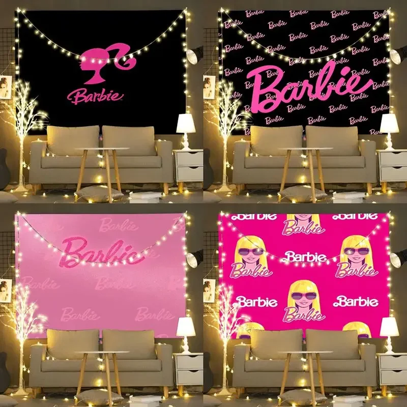 anime Barbie Background Cartoon Women Fashion Room Decor Cute Student Print Dormitory Bedside Hanging Installation package light