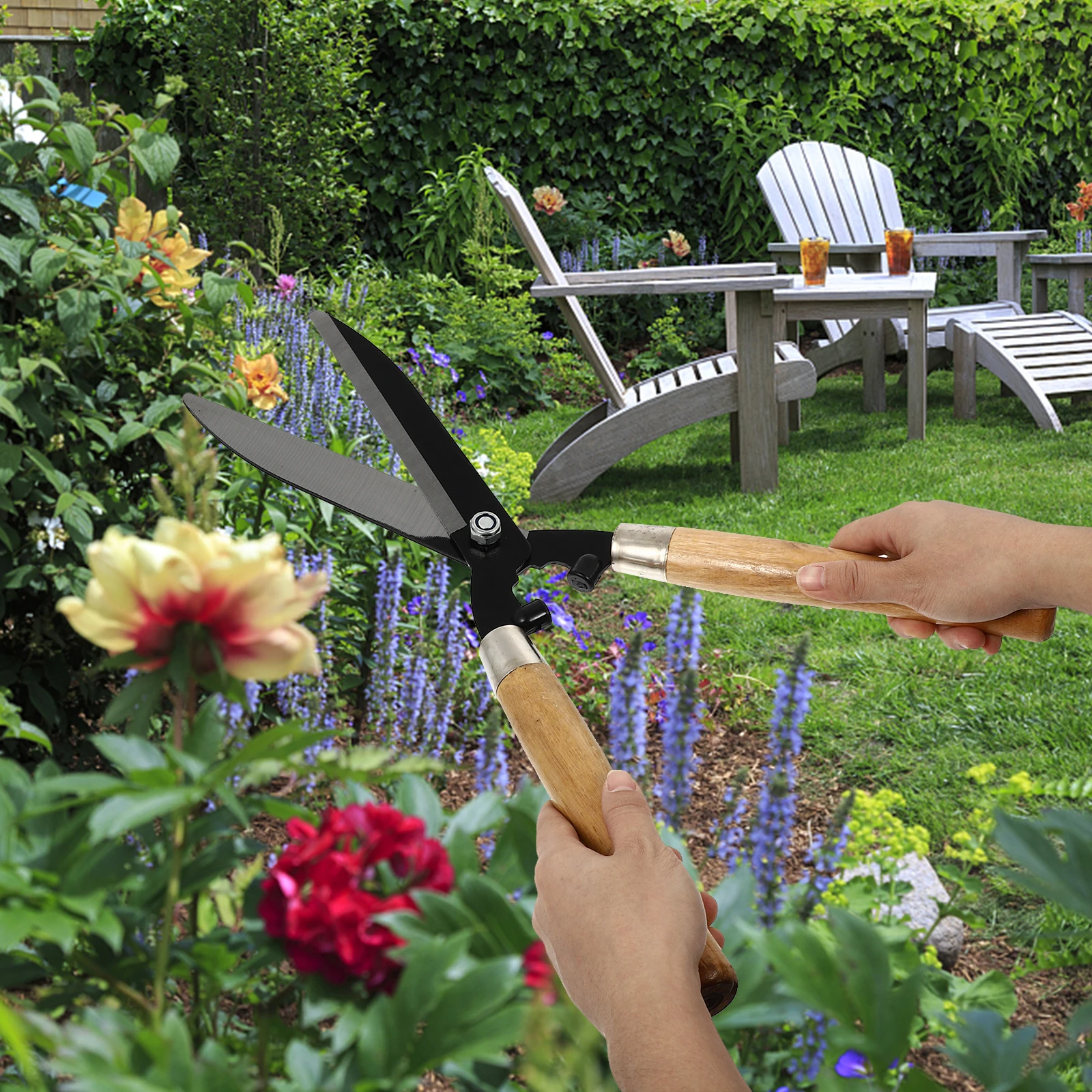 1pc Maniglia ergonomica antiscivolo Cesoie da potatura in acciaio ad alto tenore di carbonio per il giardinaggio Attrezzo da giardino con lama affilata resistente alla ruggine