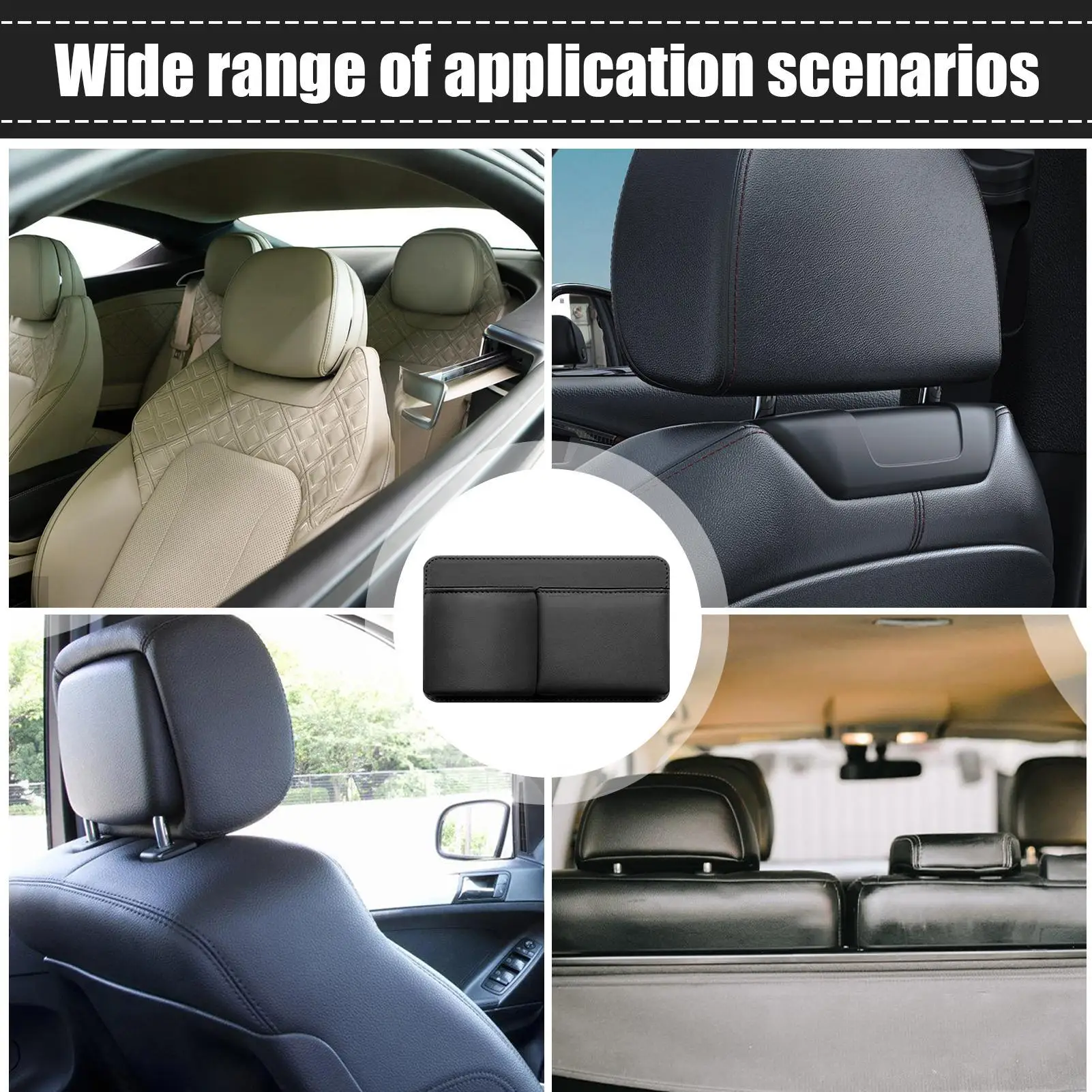 

Car Cup Holder Backseat Leather Bottle Holder For Car Behind Seat Automotive Storage Organization For Truck RV Automotive Pickup