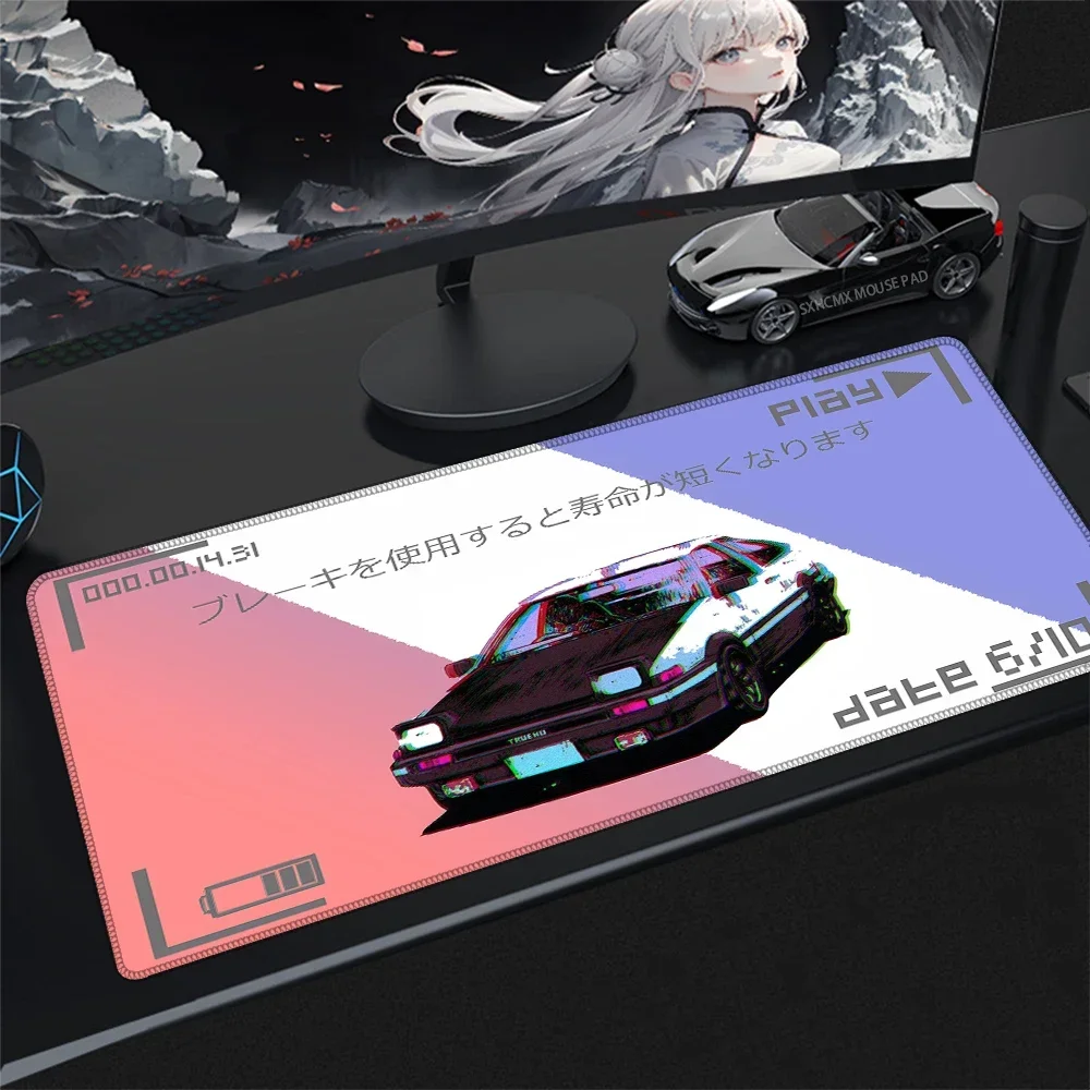 CIFBUY Initial D Mouse Pad, Cool Racing Anime Desk Pad, Non Slip Rubber Base for Gaming & Work Desktop