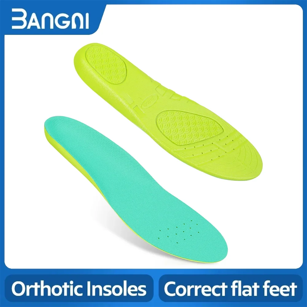 3ANGNI 1 Pair PU Material Quality Arch Support Light Weight Ease Pressure Sport Insole Solid Color Men Women Suitable for Use