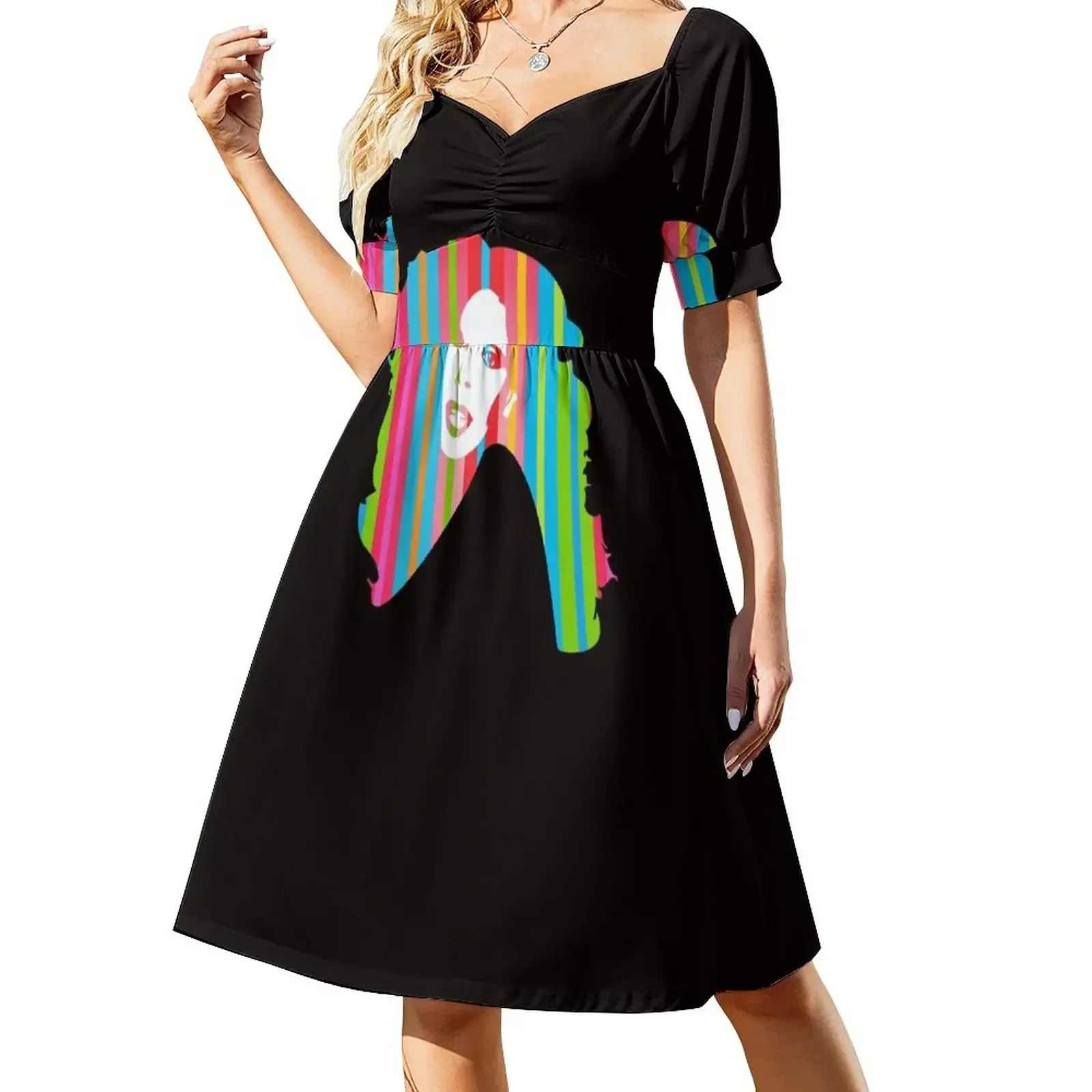 Donna Sommer Pop Art klassisches T-Shirt ärmelloses Kleid Kleid für Mädchen Kleid