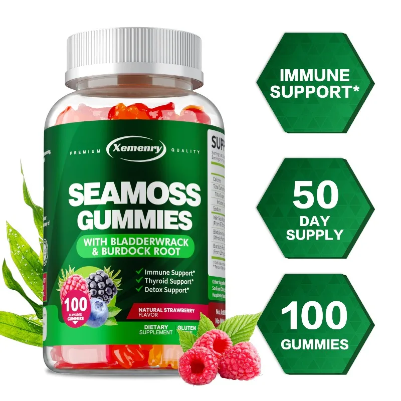 SEA MOSS Gummies - Balance Hormones, Improve Mental Clarity, Thyroid Support, Support Skin, Heart and Joint Health, Metabolism