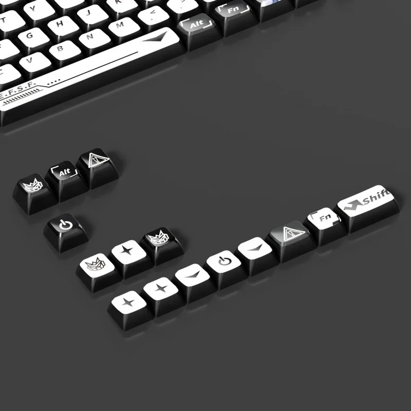 Customized thermal sublimation PBT keyboard keycaps with good typing feel, 118 small complete keycaps