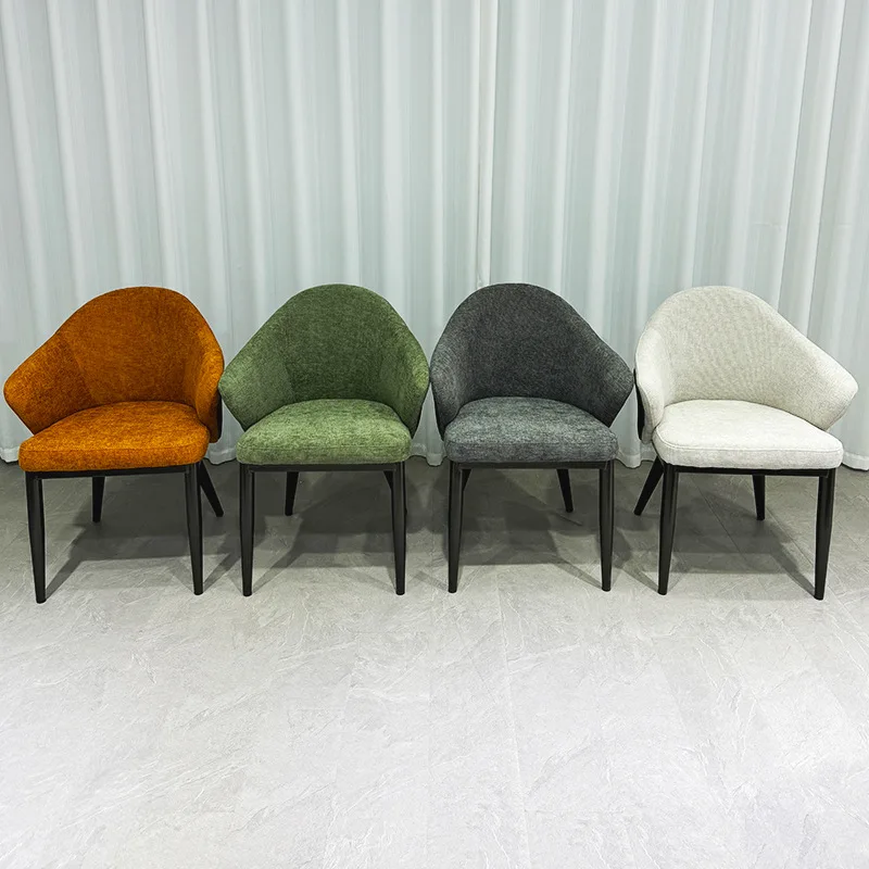 

Sofa dining chair Italian light luxury household small apartment chair eating negotiation restaurant sofa