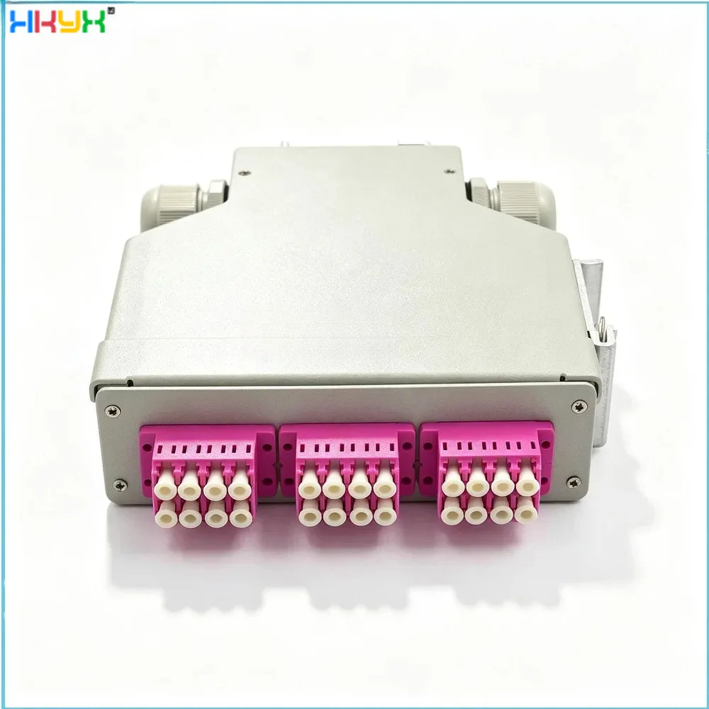 12 Core  LC MM DIN Rail Optic Terminal Box Mounted Supports SC/LC/FC/ ST Coupler 24 Core With Tail Fiber Adapter
