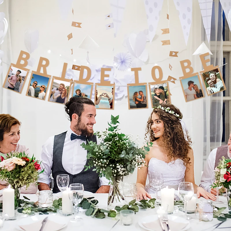 1pc Bride To Be Photo Banner Bachelorette Hen Party Garland Flags For Wedding  Bridal Shower Engagement Party Hanging Decoration