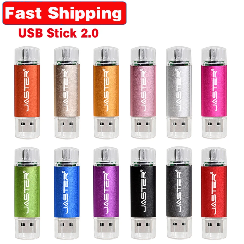 

Fast Shipping OTG 2 In 1 USB Flash Drive 64GB Can be connected Android Pen Drives 16GB Volume Sales Memory Stick 32GB U Disk