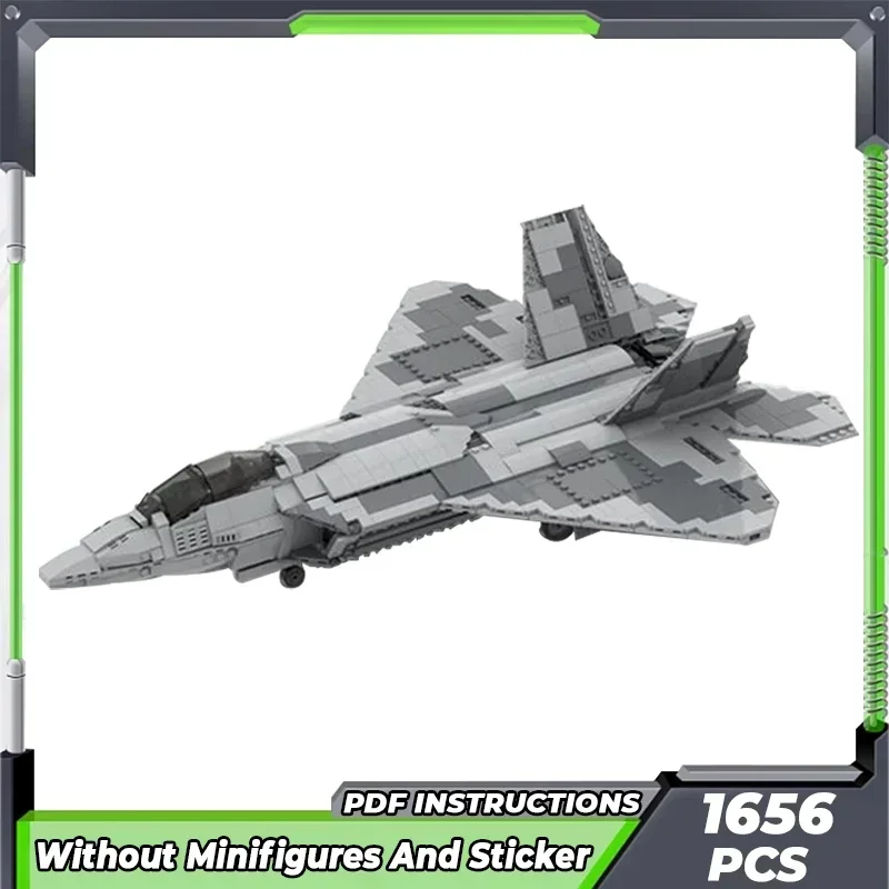 Moc Building Bricks Military Model F-22 Raptor Fighter 1:34 Technology Modular Blocks Gifts Toys For Children DIY Sets Assembly