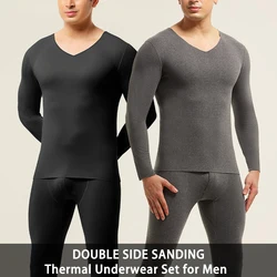 Long Johns Thermal Underwear for Men Skiing Winter Warm Hunting Gear Fleece Lined Base Layer Set Top Bottom L XL XXL XXXL