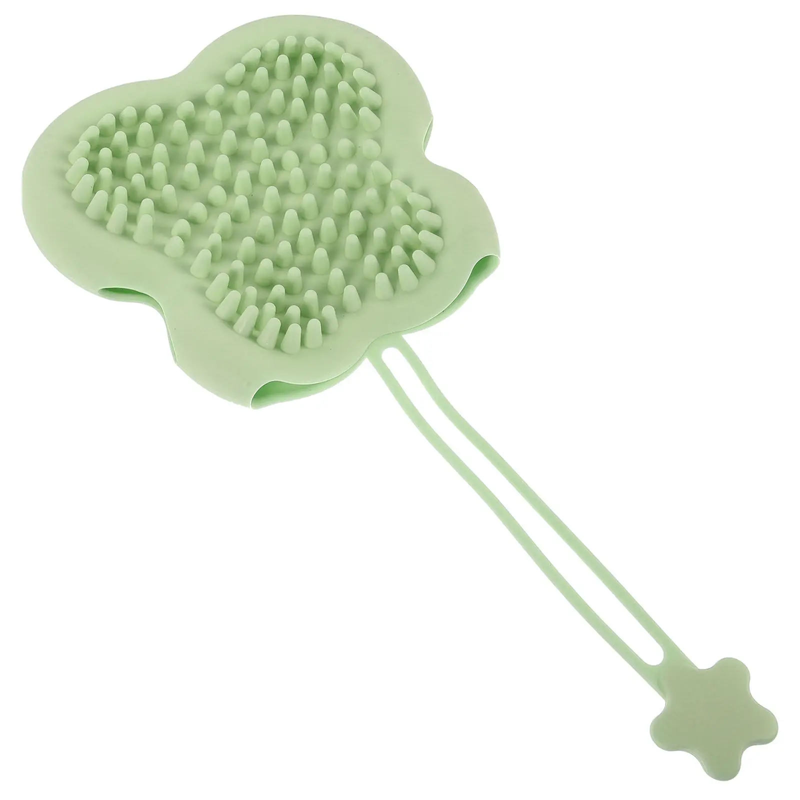 Pet Grooming Glove Silicone Bath Brush for Small Dogs Cats Hair Remover Soft Massage Comb Bathing Shedding Cleaning Green