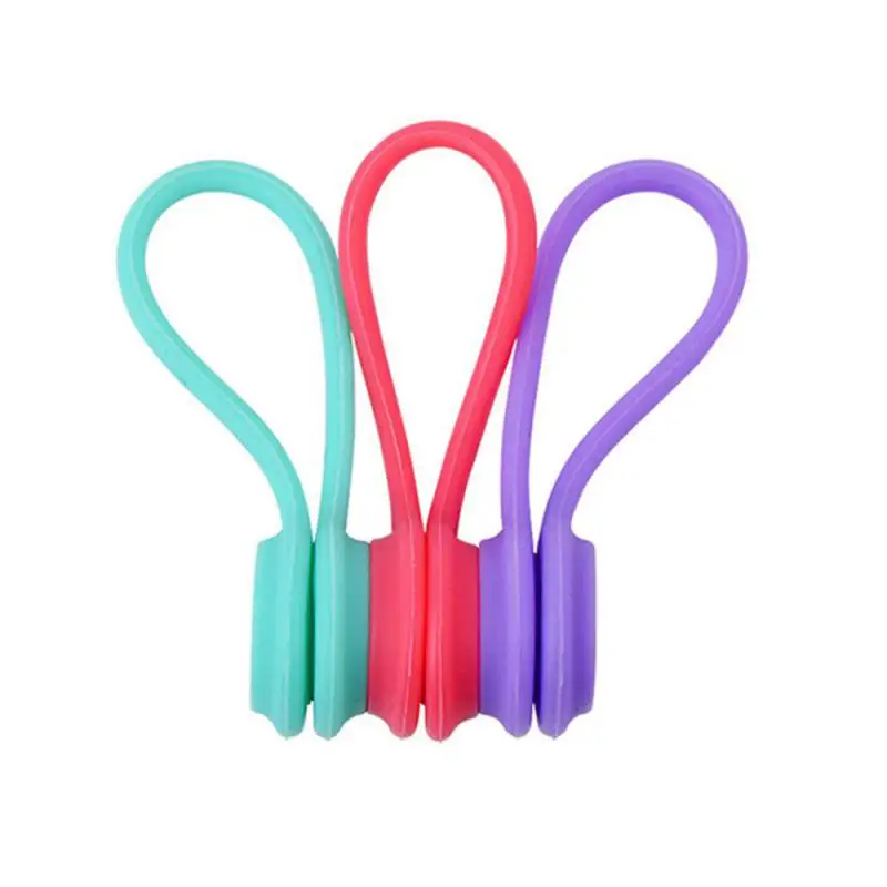 Reusable Magnetic Cable Ties,Cord Organizer,Silicone Magnetic Cord Ties for Bundling Stuff, Book Marker Fridge Magnets