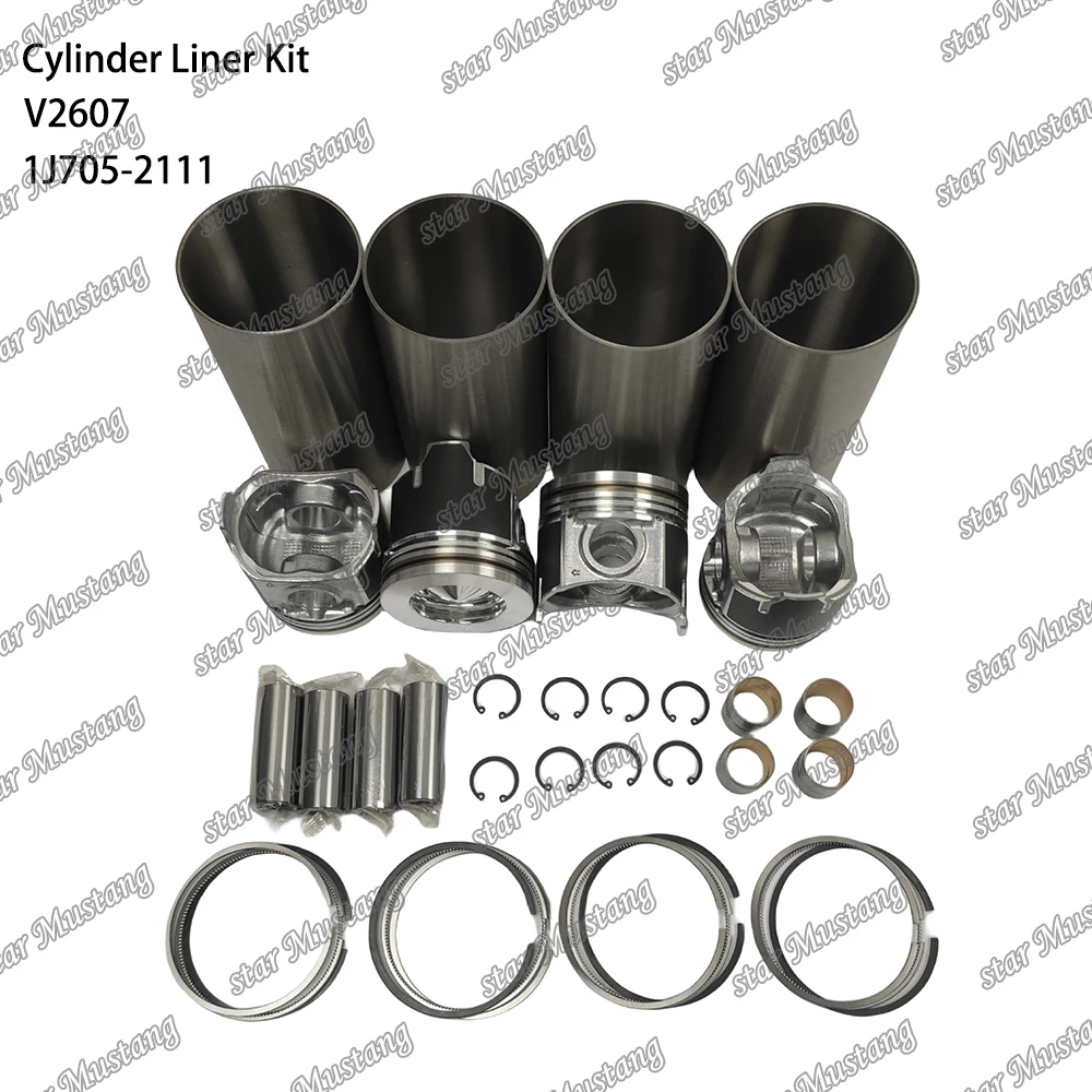 V2607 Cylinder Liner Kit 1C030-32564 1J705-2111 Suitable For Kubota Engine Parts