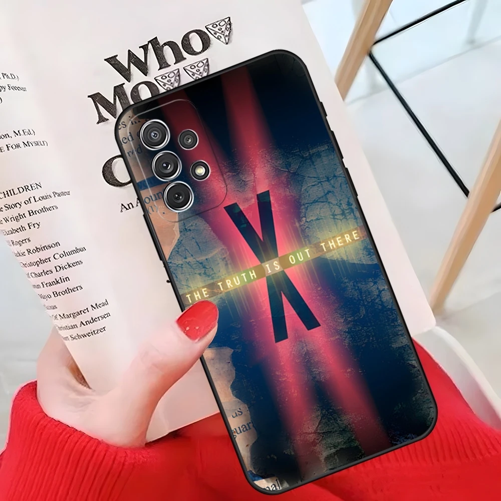 MINISO-The X Files I Want To Believe Phone Case For Samsung Galaxy A50 A53 A55 A54 A34 A33 A32 A24 FE S25 S24 S23 S22 Back Cover