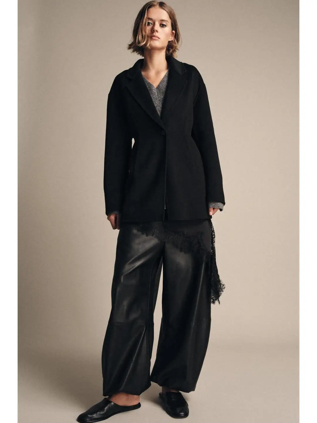 

Elegant Simple Casual Mixed Fiber Slim Fit Suit Jacket Autumn Winter Commute Style Women's Fashion Thickened Long Sleeve Coat