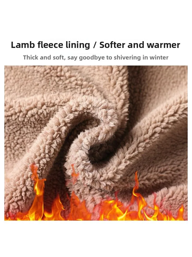 سترة مدرسية مبطنة بالصوف للطلاب في المدارس الإعدادية والثانوية، معطف شتوي طويل للرجال بسحاب #3