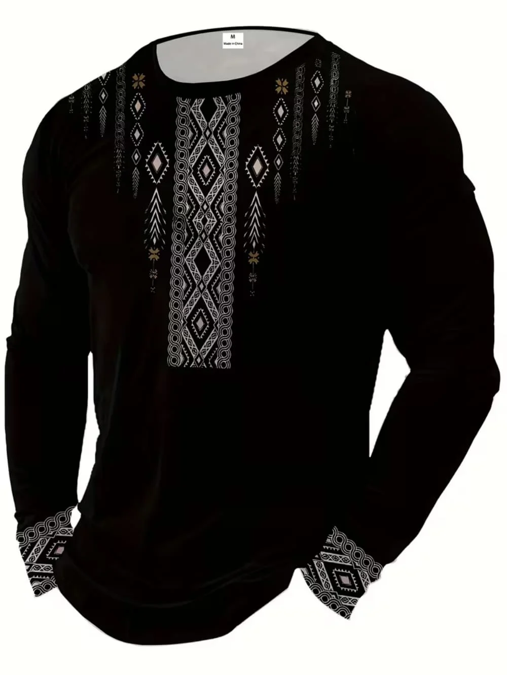 Mexico Eagle Print T Shirt for Men Fashion Comfortable Cotton Long Sleeve T-Shirt Casual O-Neck Pullover Autumn Loose Men's Tops view 5