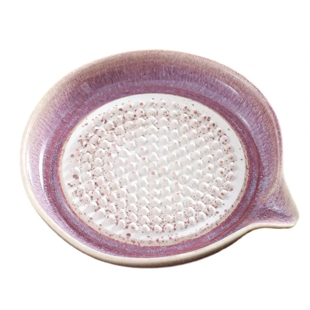 Ceramic Grater Plate Gradual Glaze Ceramic Grinder Dish Multi-function Garlic Masher Bowl Handcrafted Gradient for Kitchen