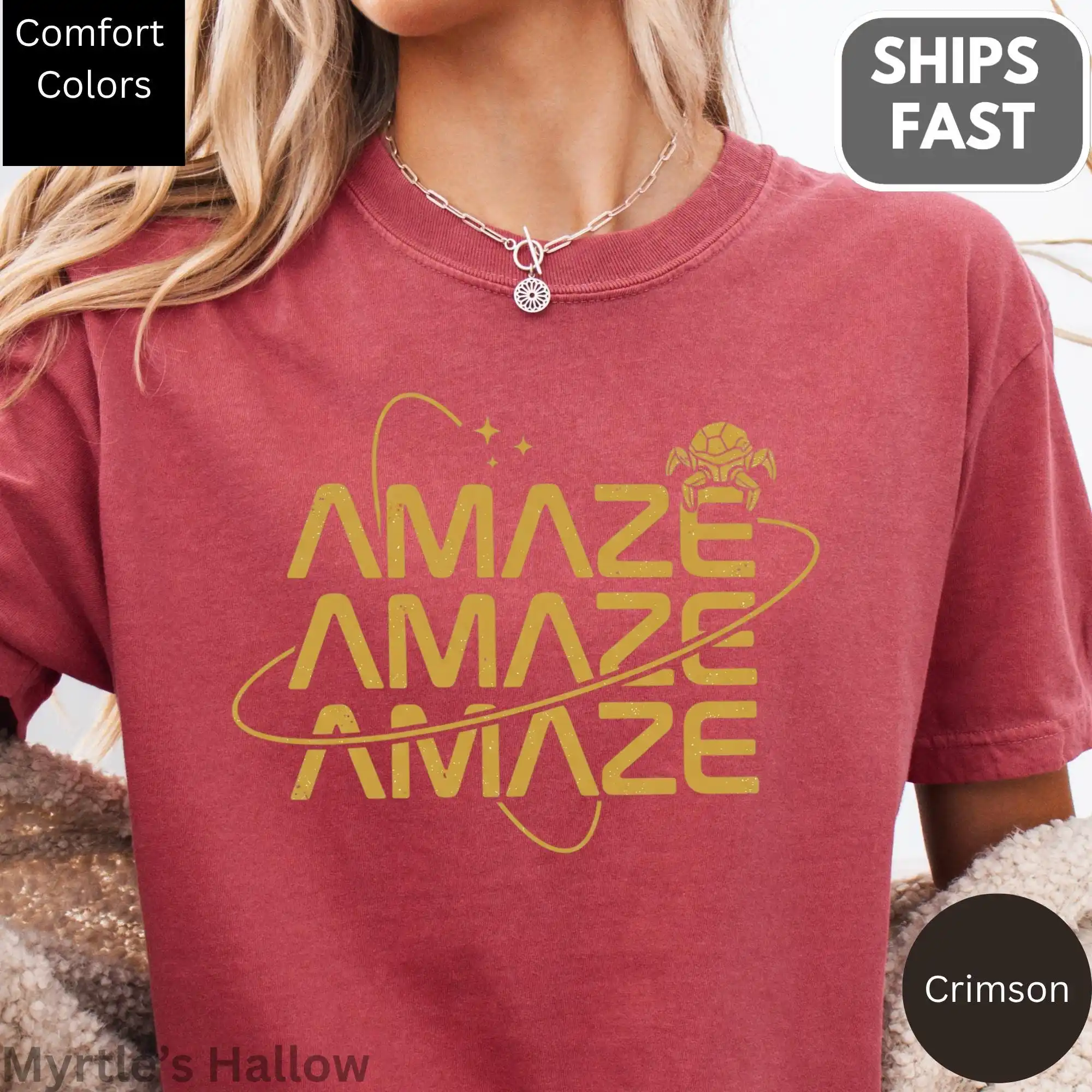 Amaze Amaze Amaze T-Shirt, Project Hail Mary Rocky Shirt Sci-Fi Baumwoll-T-Shirt – Detail 4